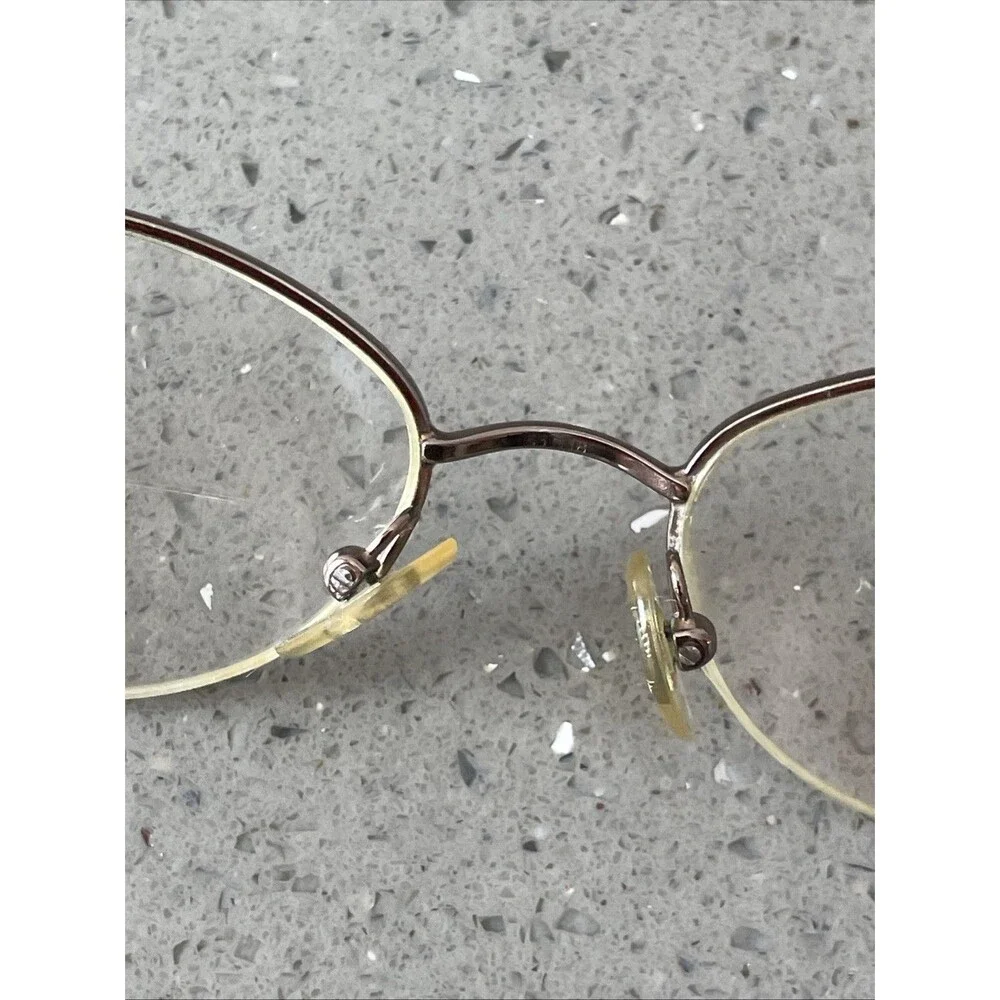 Luxottica LU 2257 T126 Eyeglasses Frames ONLY Brown half rim 53-18-135 Italy